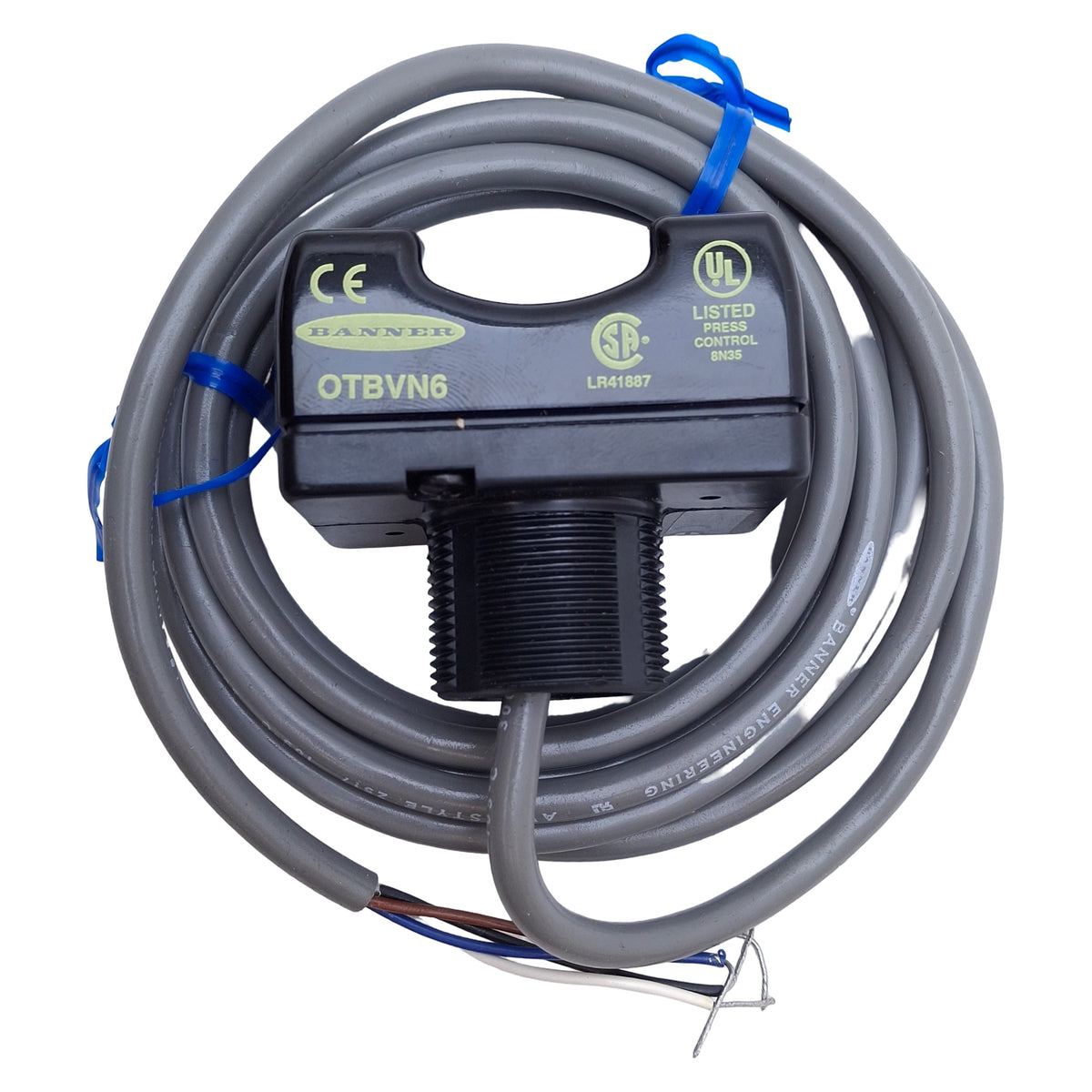 New – Open box Banner OTBVN6 Optical Touch Button Sensor Momentary NPN Input 10-30VDC, 2m Cable