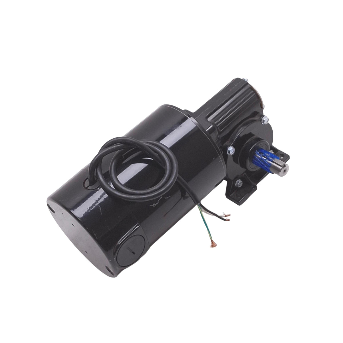 Used Bodine 42A5BEPM-5N Right Angle Gearmotor, 90/130VDC, 20:1, 125rpm 83lb-in Max
