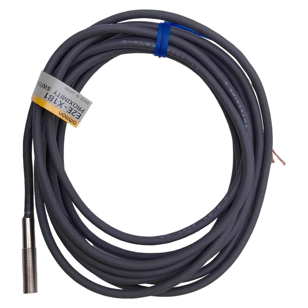 New Omron E2E-X1B1 Proximity Sensor, PNP NO, 1mm Range, 12-24VDC, M5 Barrel, 2m