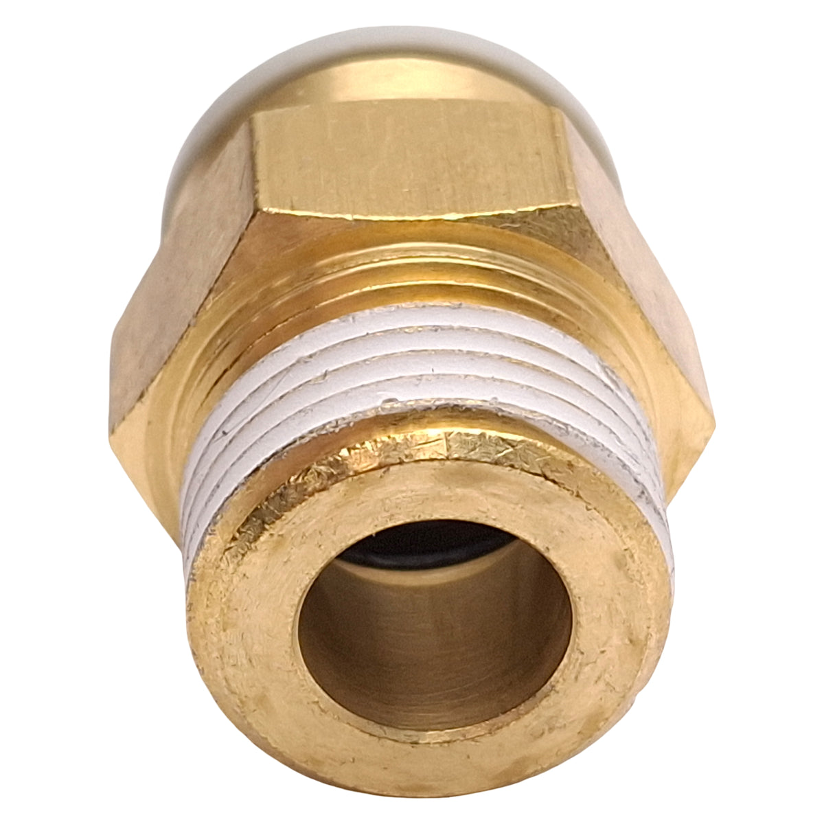New Lot of 10 SMC KQ2H12-03AS Brass One-Touch Fitting w/ Sealant, ø12mm, Rc3/8