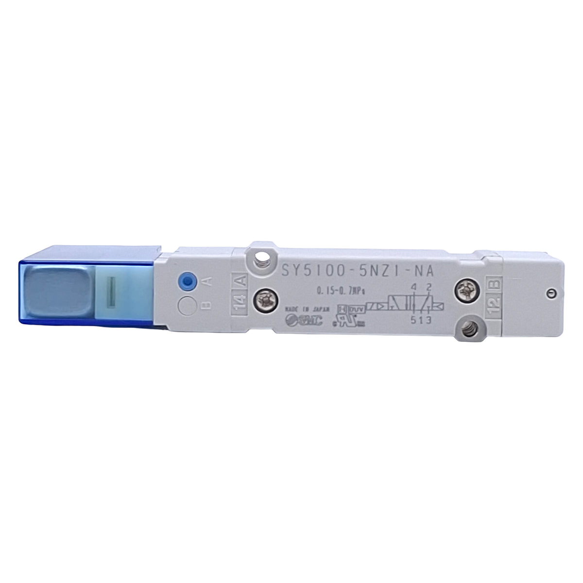 New SMC SY5100-5NZ1-NA Solenoid Valve 2-Position 5-Port, 0.15-0.7MPa, 24VDC Coil