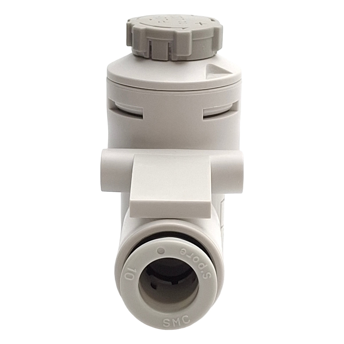New – Open box Lot of 2 SMC AS4002D-10 Inline Flow Control Fitting, 1.0MPa, 10mm OD Tube