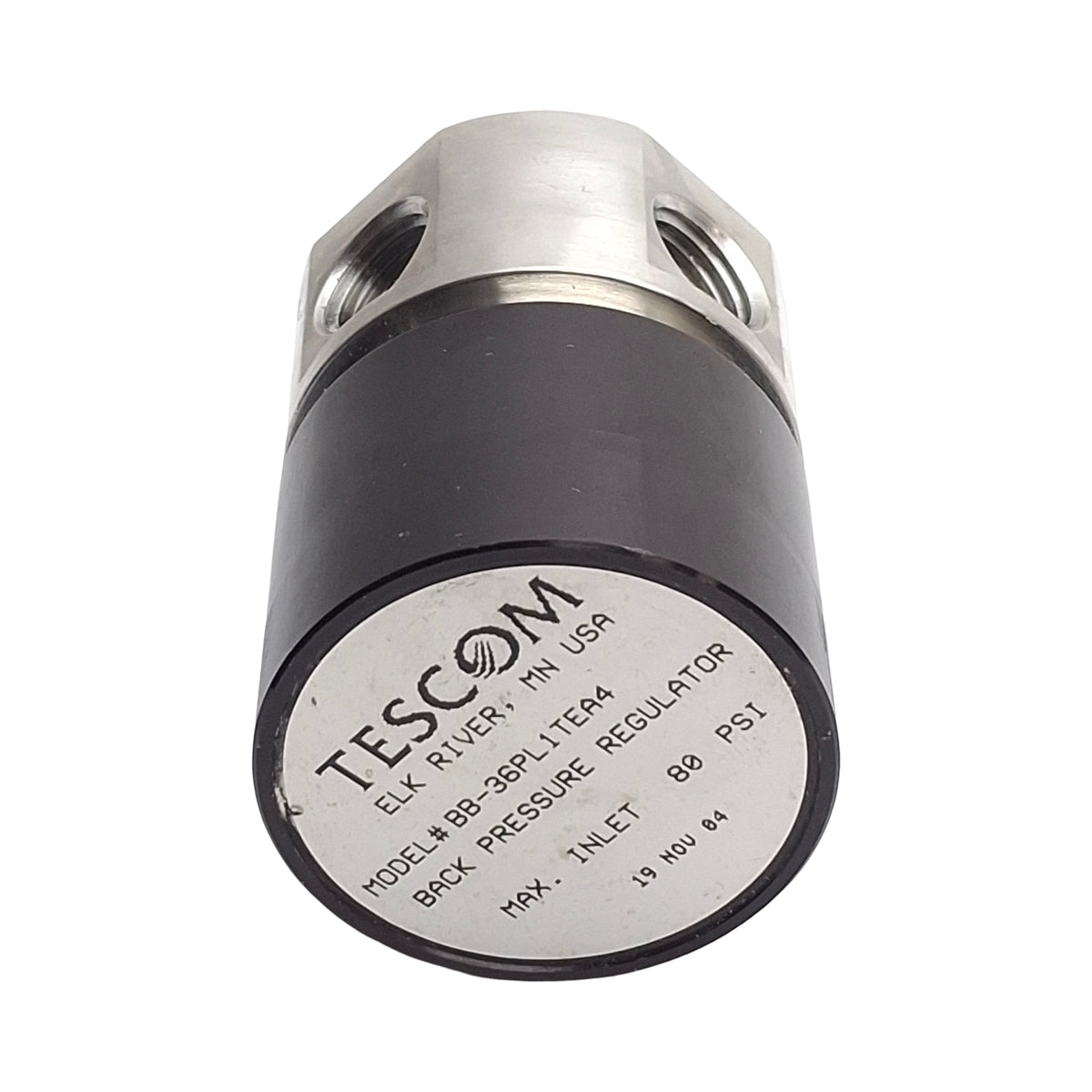 Used Tescom BB-36PL1TEA4 Backflow Regulator, 316 Stainless Steel, 80Psi Max, 1/4inNPT