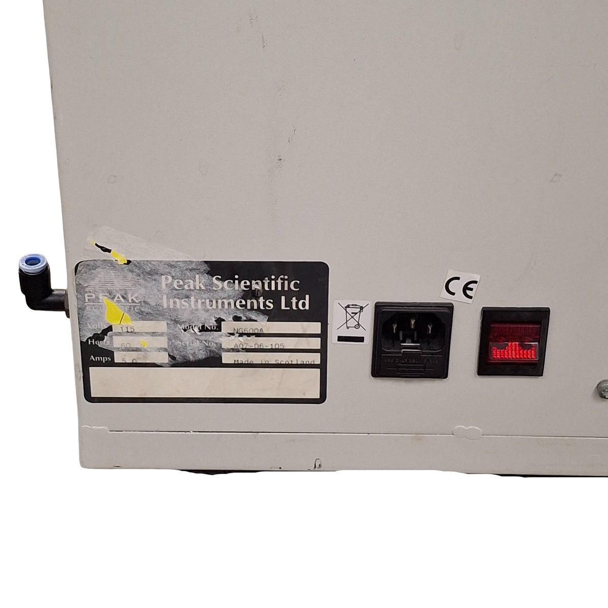 Used Peak Scientific NG600A Laboratory Nitrogen Generator, 600cc/min, 80psi, 99.9995%