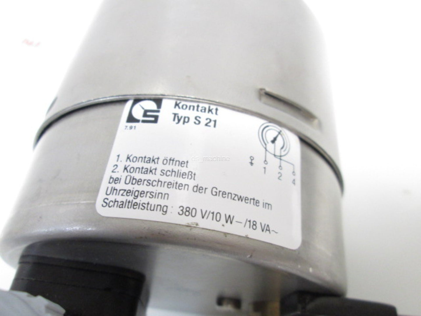 Used Bitherma Franz Wagner & Sohn S21 Bimetal -1000 to -0 Pressure Gauge w/ Alarm