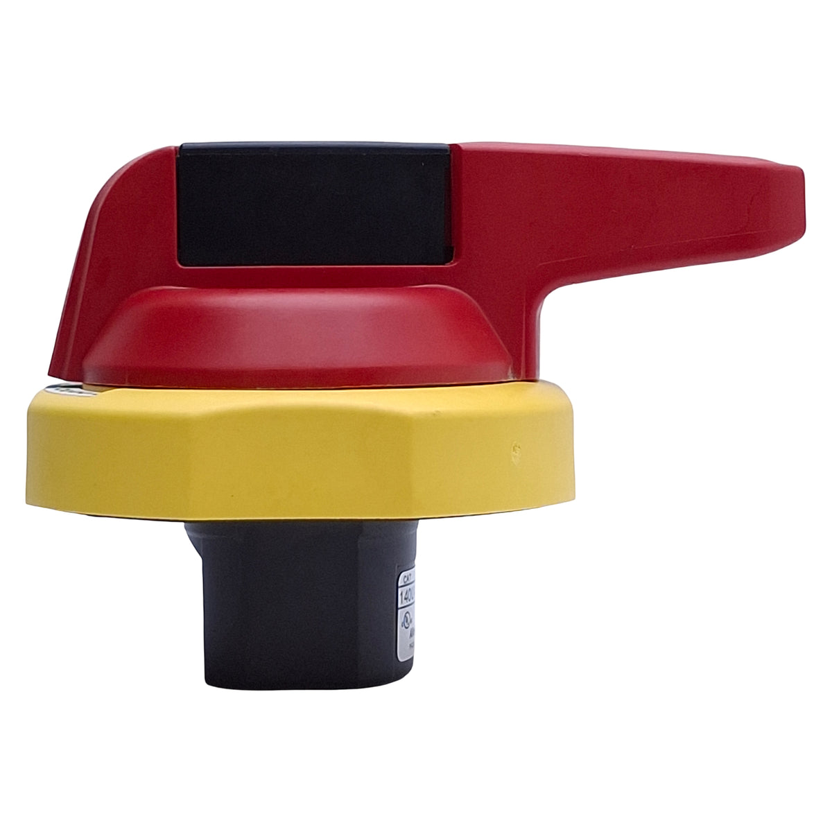 Used Allen Bradley 140U-PY Padlockable Disconnect Switch Handle, 90°, Red/Yellow