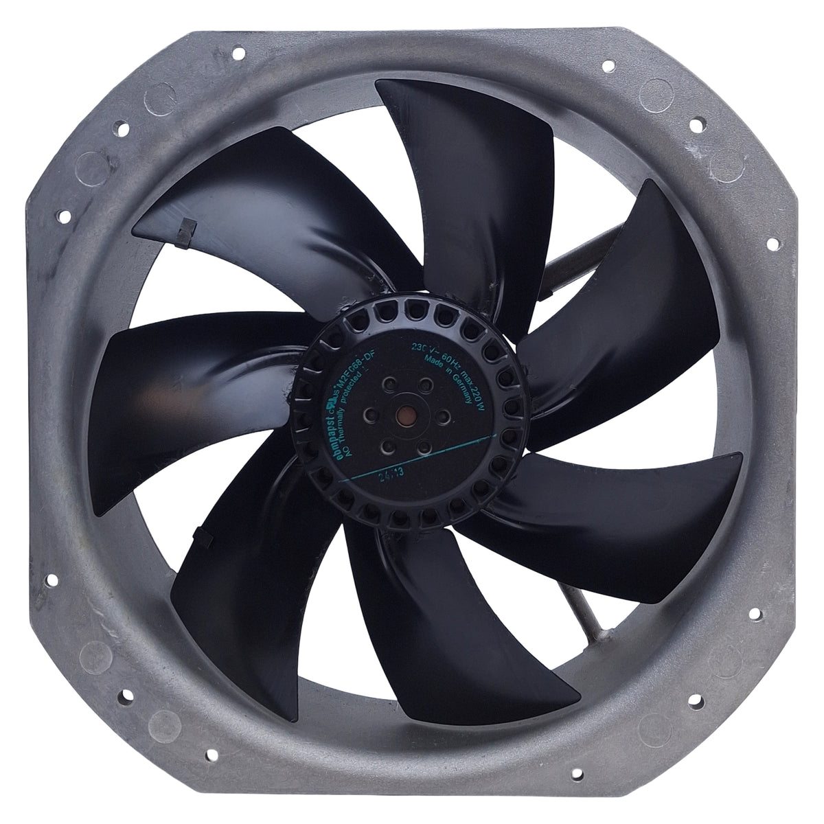 Used Ebmpapst W2E250-HJ28-01 AC Axial Fan 230VAC, 160W, 280 x 280 x 80mm, 2850rpm