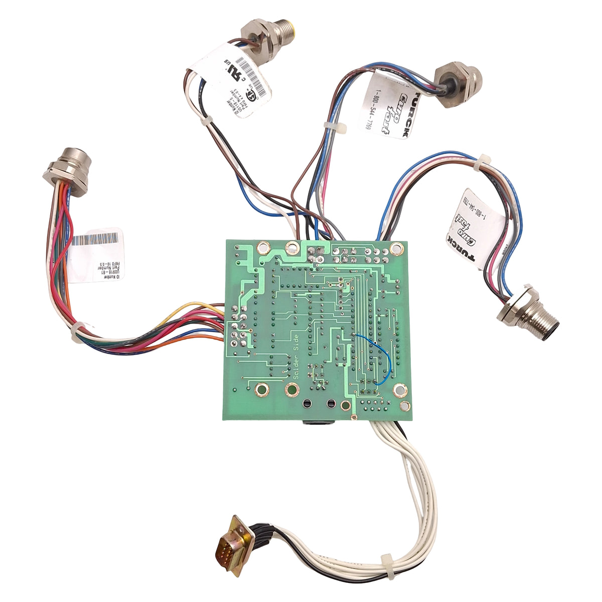 Used Harland Medical Systems 107354C Encoder Translator Board, RJ12, DB9 Male