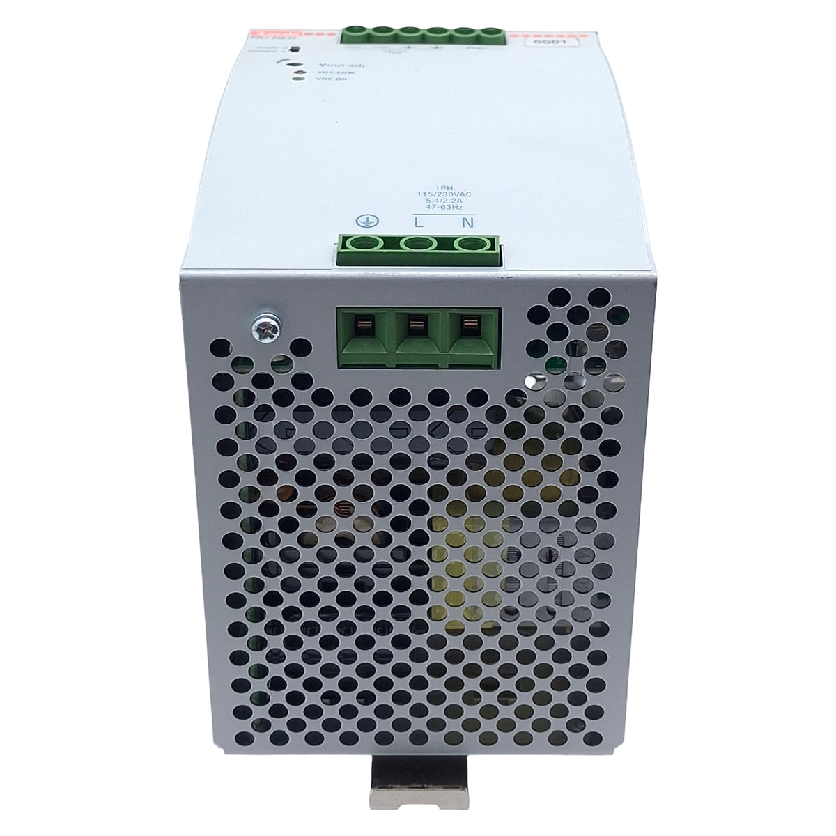 Used Lovato PSL124024 Power Supply, 1PH 115/230VAC In, 10A 24VDC Out, DIN Rail