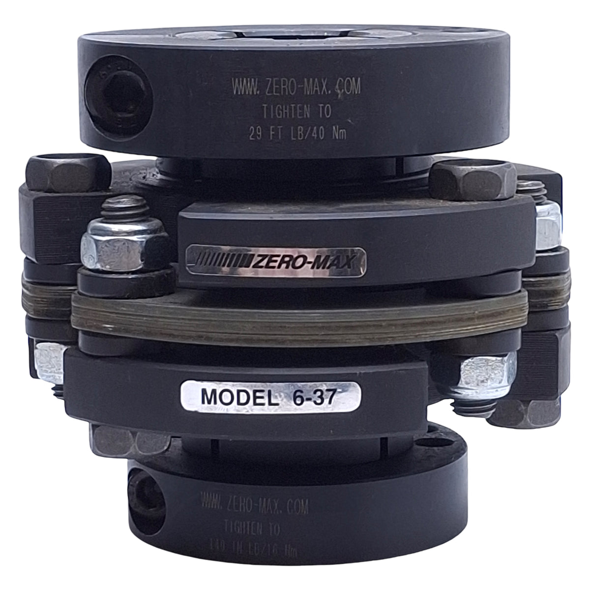 Used Zero-Max 6A37 Single Flex Steel Composite Disc Coupling, ø25mm & ø22mm Bores