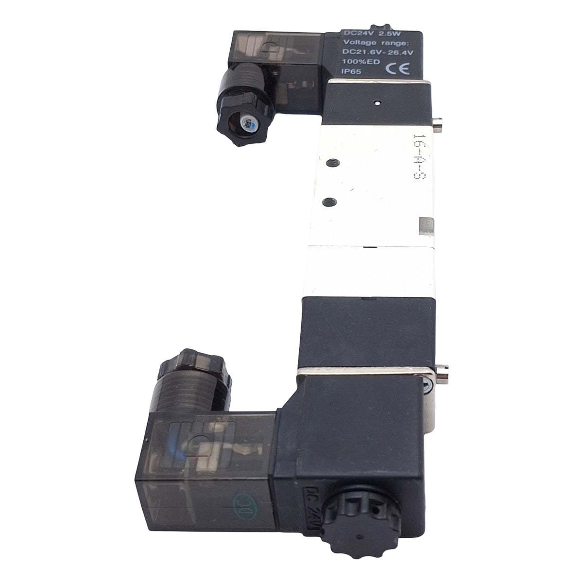 Used Nitra AVS-513C1-24D Solenoid Valve, 4/3-Way, 1/8in NPT, 20-115psi, 24VDC Coil