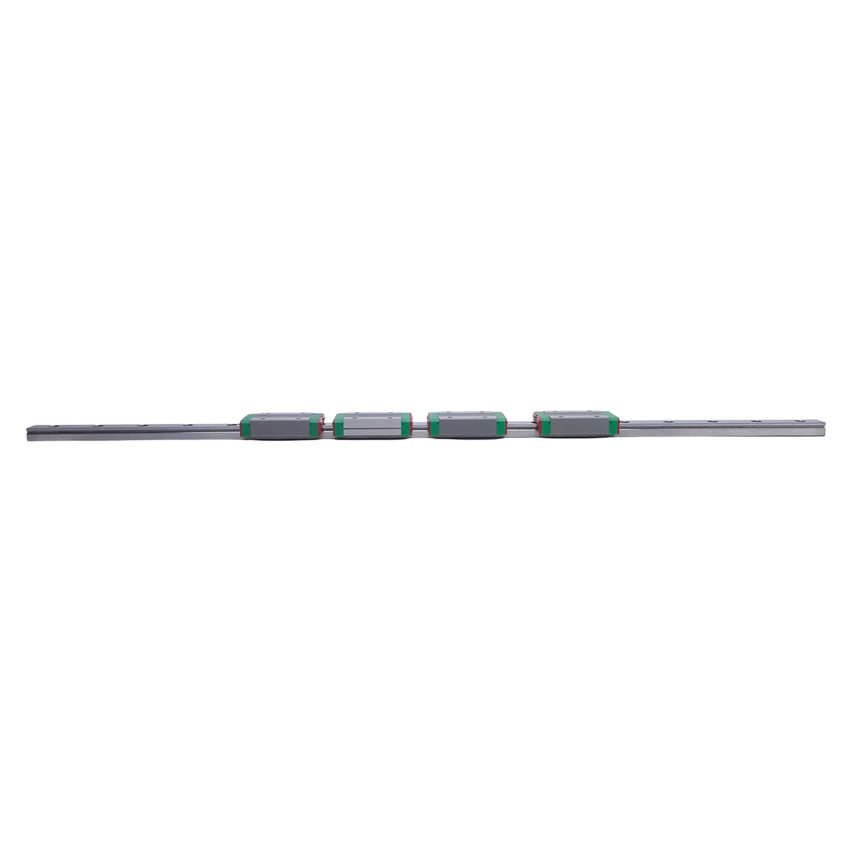 Used Hiwn MGN12H Linear Guide Assembly 450mm Rail, (4x) 45.4x27mm Carriages, 3.72kN