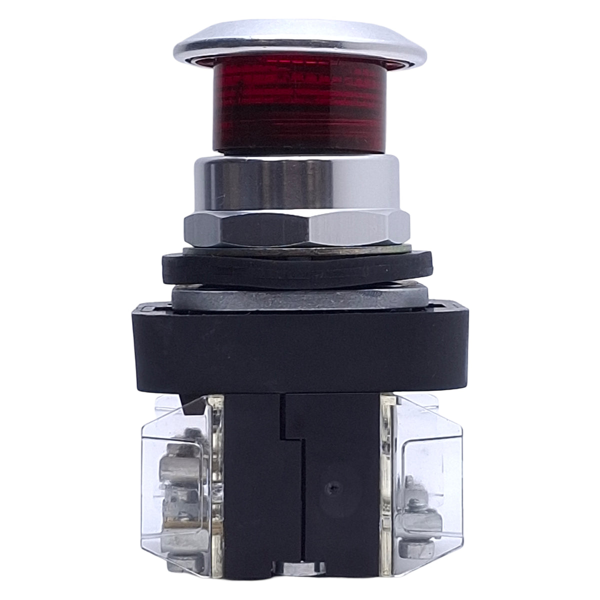 Used Allen Bradley 800T-FXQ24RA1 Illuminated Push/Pull Button, 1NO+1NCLB, 24V Lamp