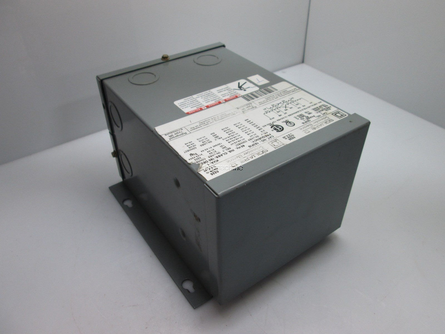 Used Square D 1S3FIS Dry Transformer Primary 240/480VAC, Secondary 120/240VAC, 1KVA