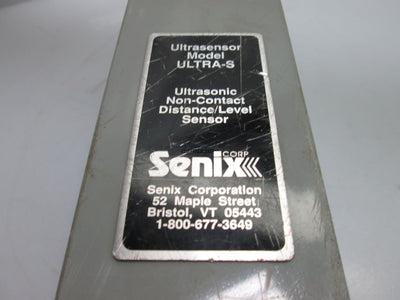Used Senix Ultrasensor Ultra-S Ultrasonic Non-Contact Distance Level Sensor *Damaged*
