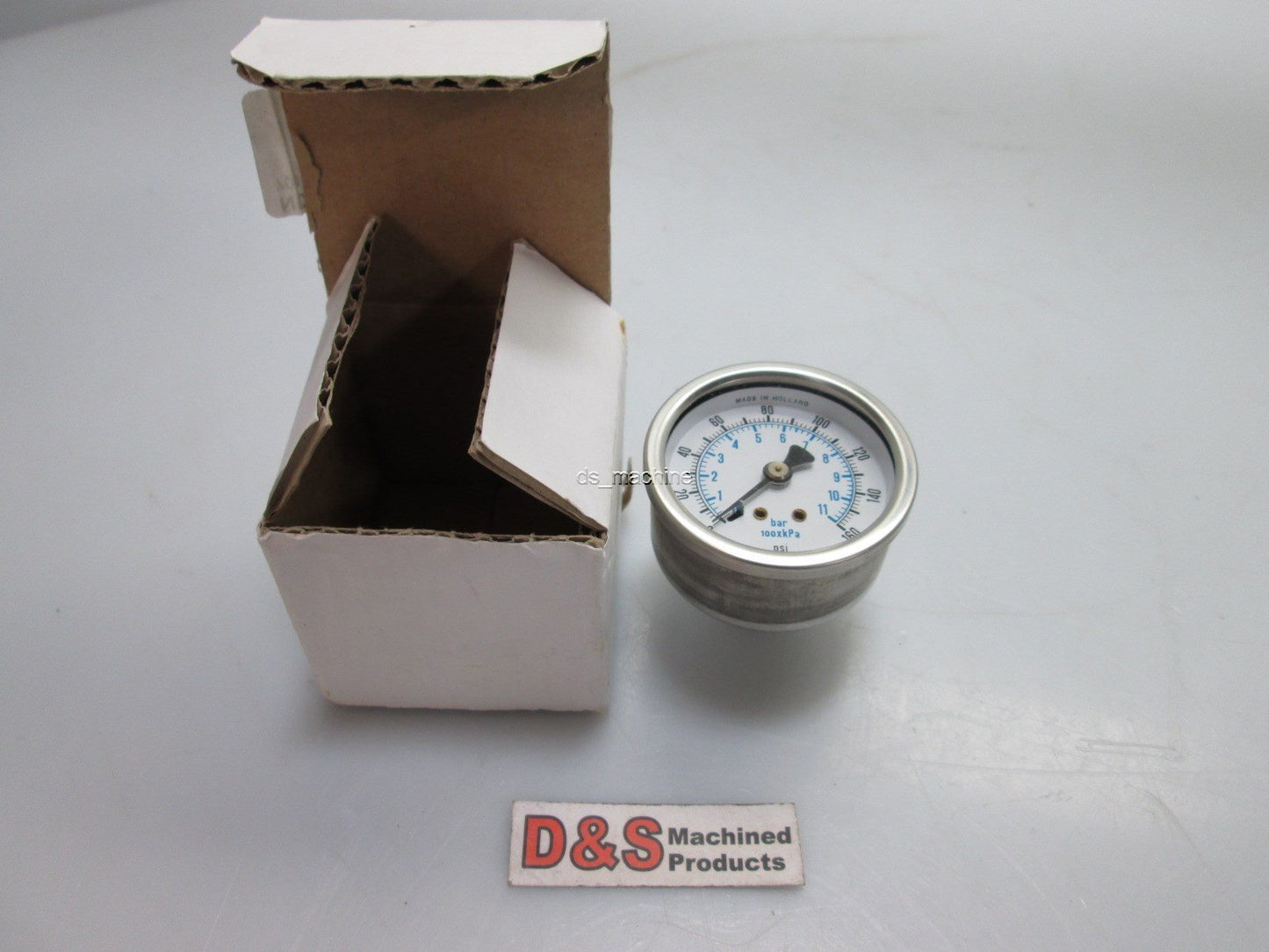 Used ENFM ND132C1E312KG Pressure Gauge 0-160 PSI, 1-11BAR 100xkPa, 1/4" NPT