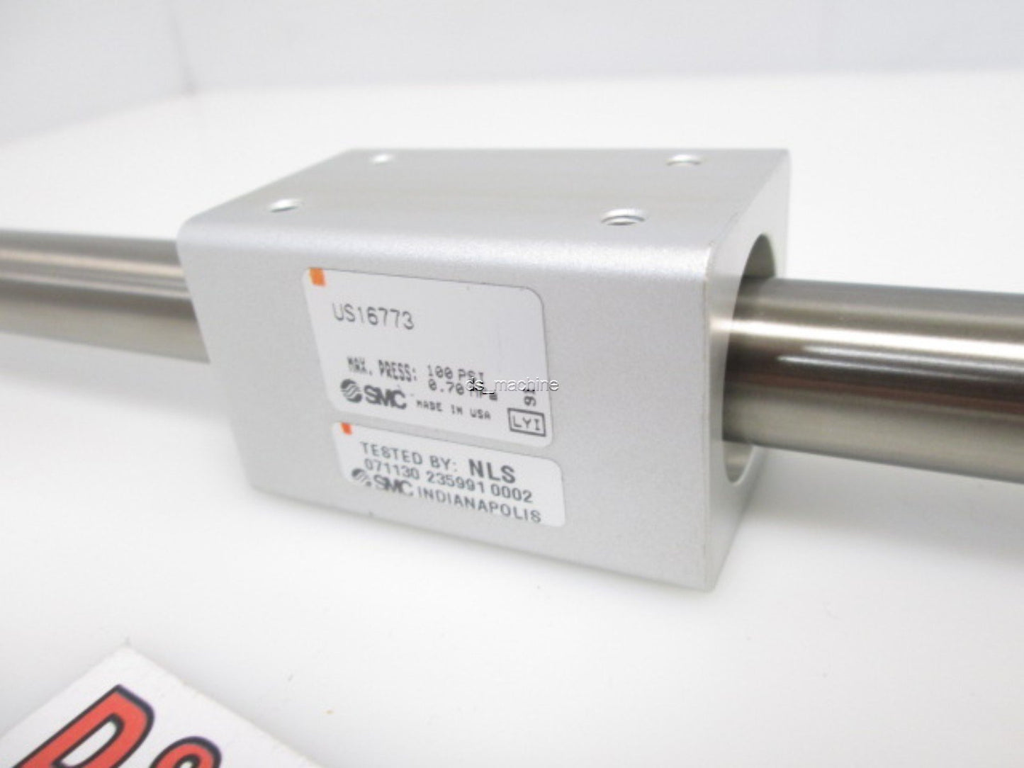 Used SMC US16773 Pneumatic Cylinder 10" Stroke