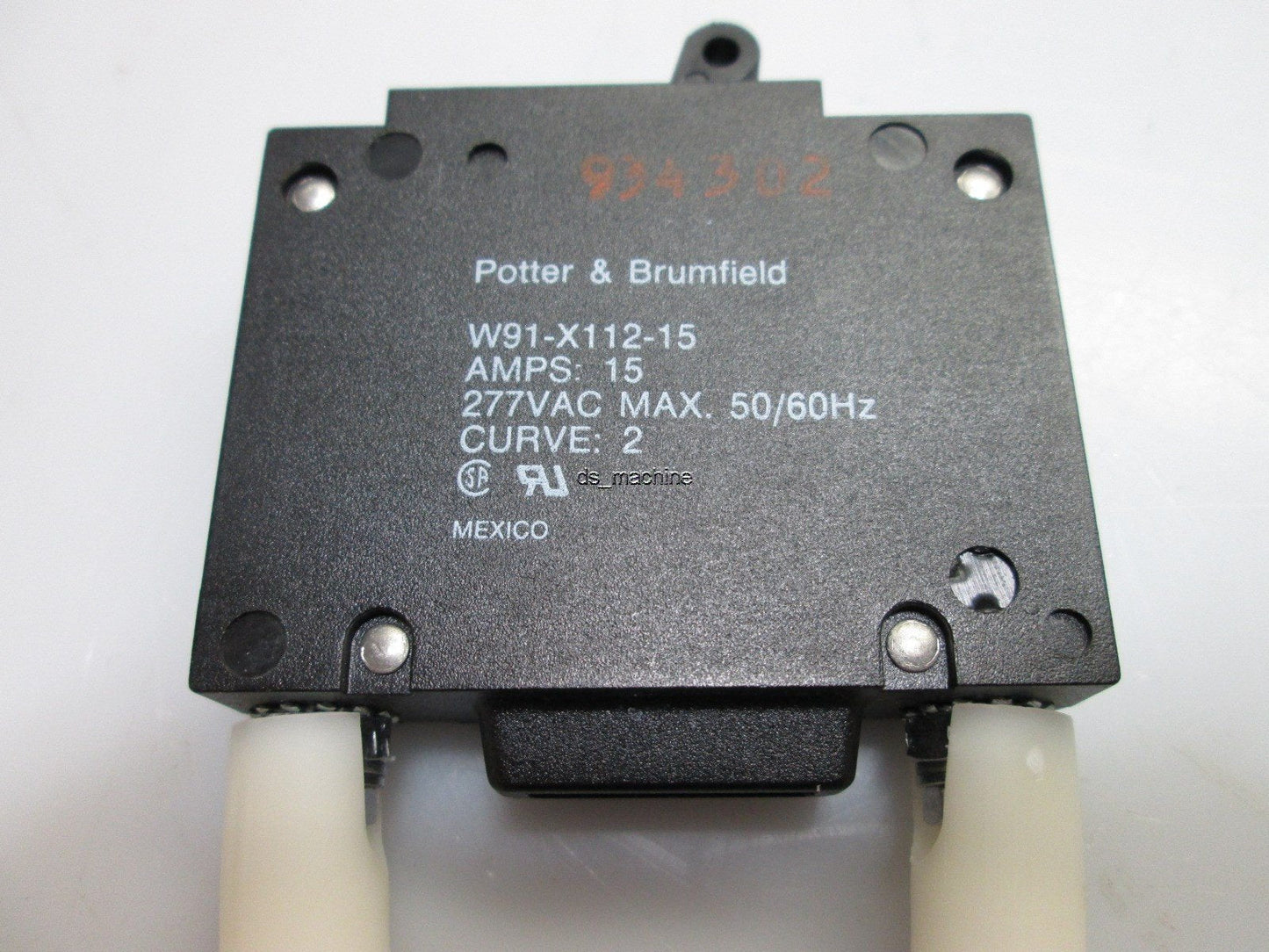 Used Potter & Brumfield W91-X112-15 Circuit Breaker 15A, 277VAC Max, 50/60Hz