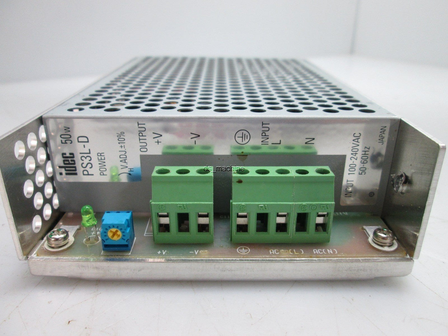 Used Idec PS3L-D24AF Enclosed Finger-Safe Power Supply 100-240VAC, 0.68A 50-60Hz