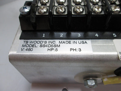 Used TB Woods SS4D5SM Short-Stop Motor Brake, 460V, 5HP, 3PH
