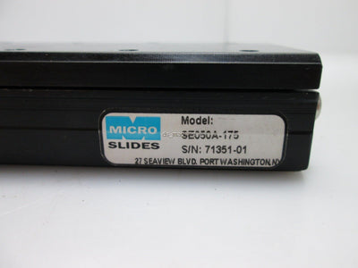 Used Micro-Slides SE050A-175 Extended Travel Slide 75mm Travel