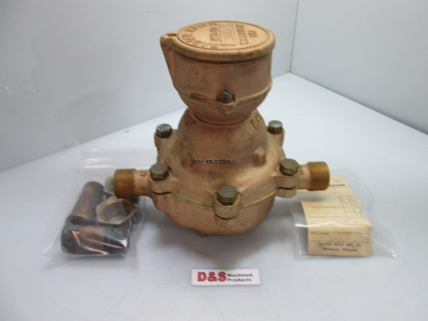 Used Badger 11956179 Flow Meter Dial SOT Gallons, 3/4-SC, 1" NPT