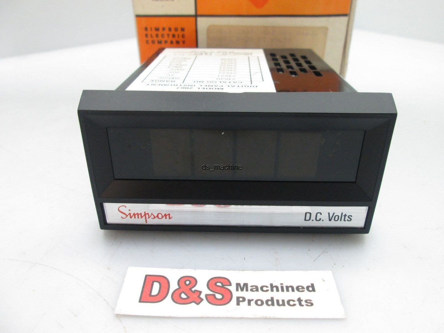 New Simpson Electronic 2867 DC Measuring 3-1/2 Digit Panel 20V