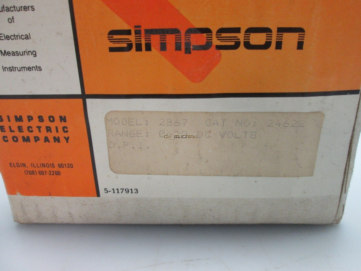 New Simpson Electronic 2867 DC Measuring 3-1/2 Digit Panel 20V