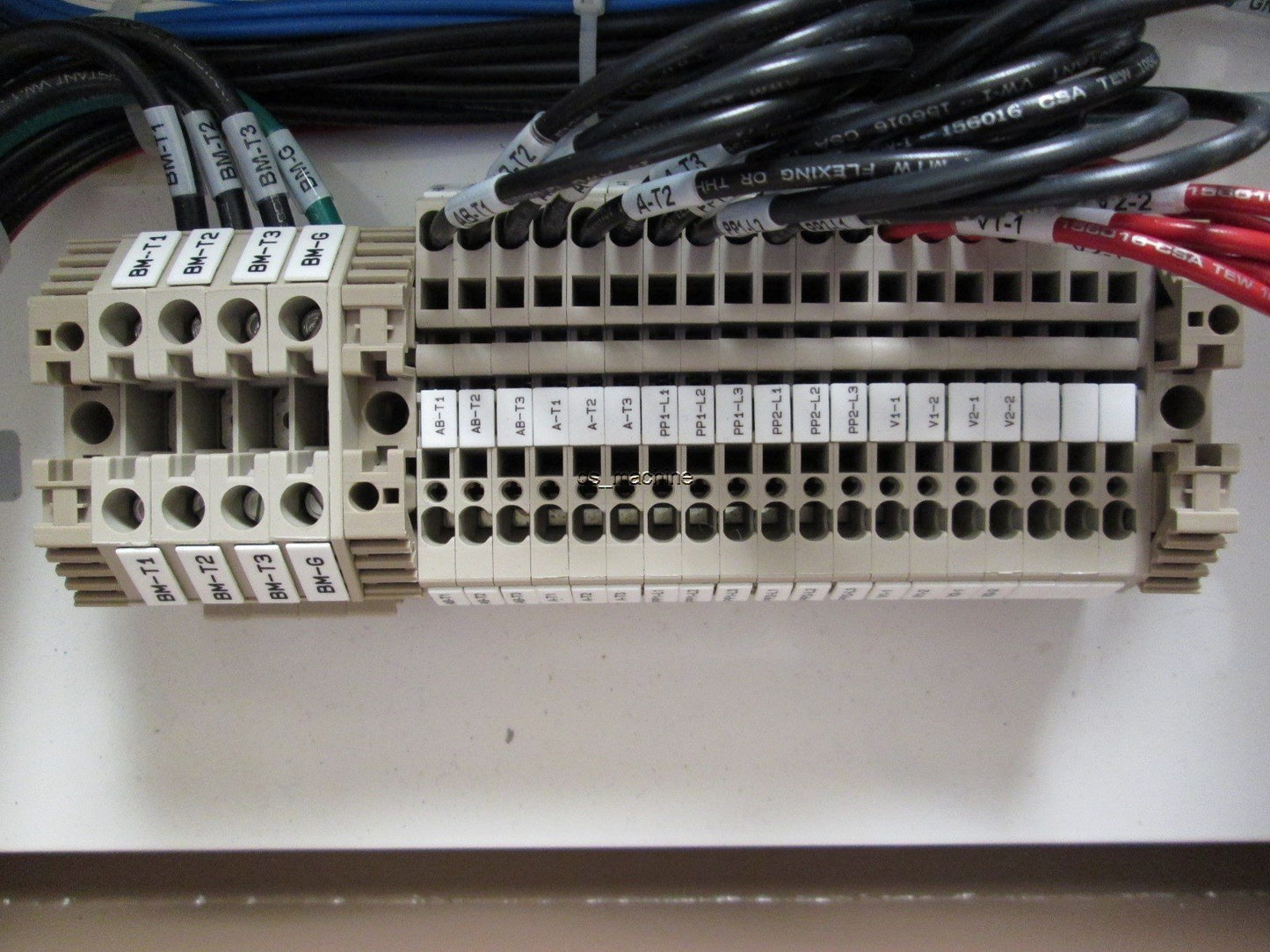 Used Delta 12" x12"x8" Control Enclosure 37 Terminal Blocks, Grounding Bar, Gasket