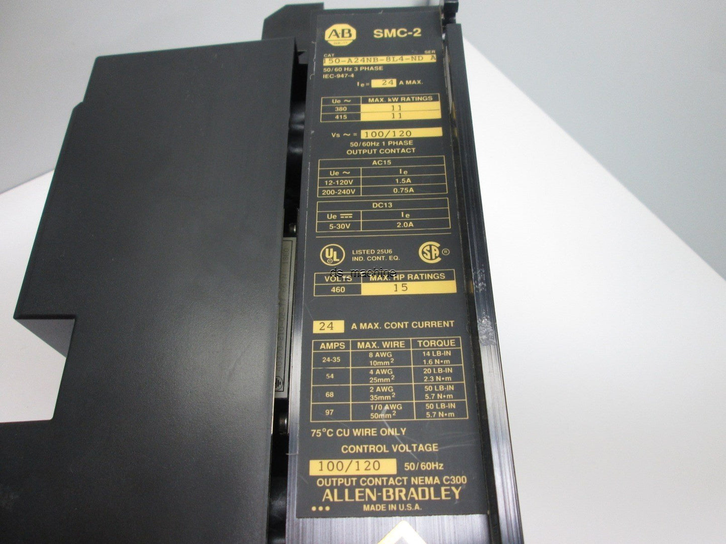 Used Allen Bradley 150-A24NB-8L4-ND SMC-2 Series-A Soft Start Motor Controller