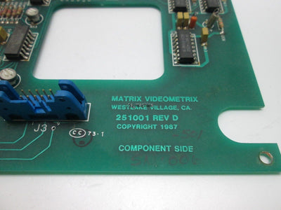Used Matrix Videometrix 251001 Rev-D Board