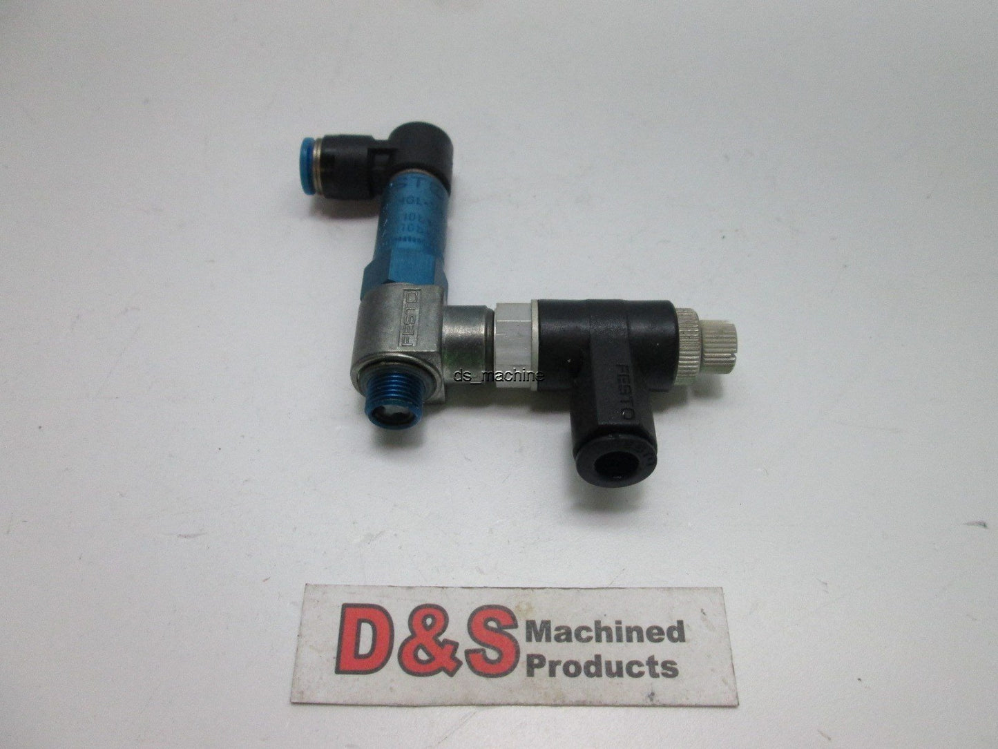 Used Festo HGL-1/8 Pneumatic Valve w/Flow Control 1/4" Input