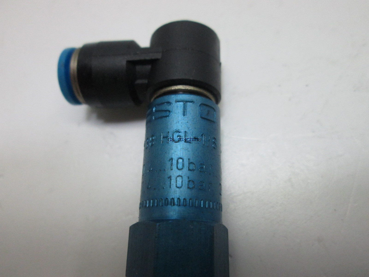 Used Festo HGL-1/8 Pneumatic Valve w/Flow Control 1/4" Input