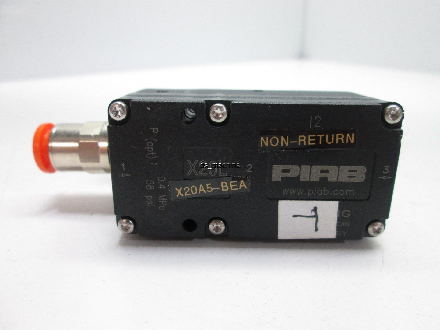 Used PIAB X20L X20A5-BEA Vacuum Pump, 0.4 MPa, 58 PSI