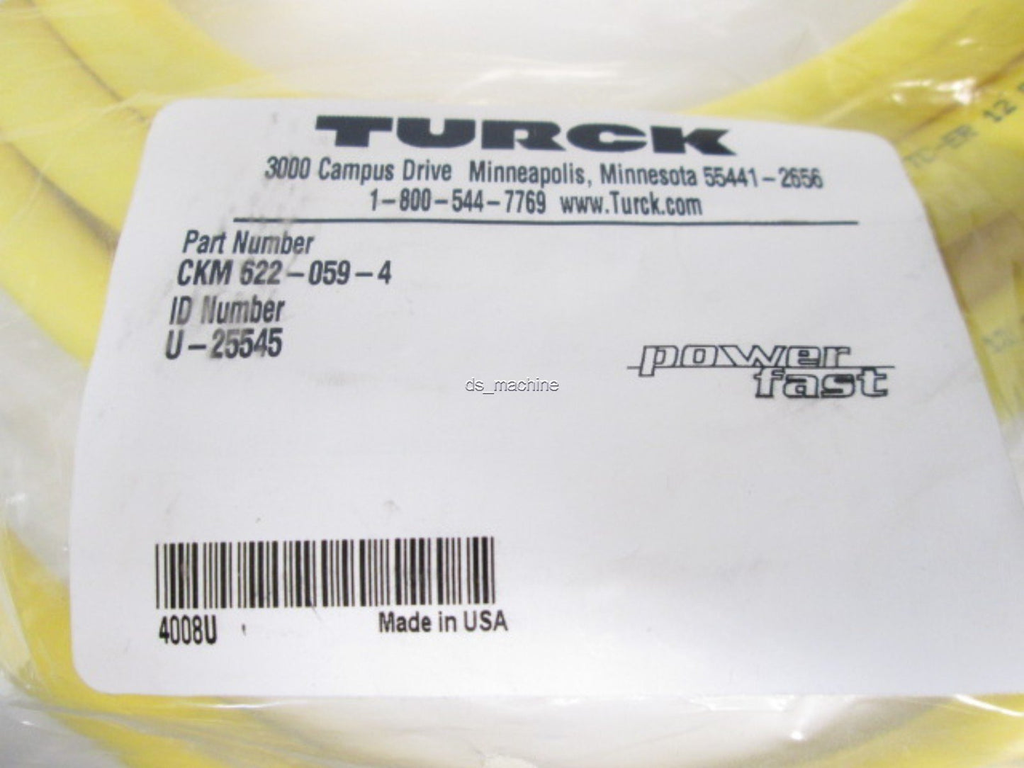 New Turck CKM622-059-4 Cordset Cable