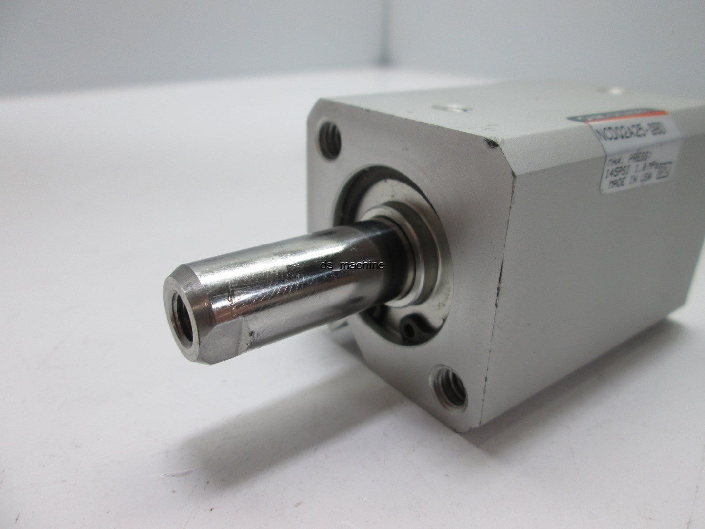 Used SMC NCDQ2A25-23D Compact Cylinder, 24mm Travel, 12mm Shaft Diameter, 145PSI