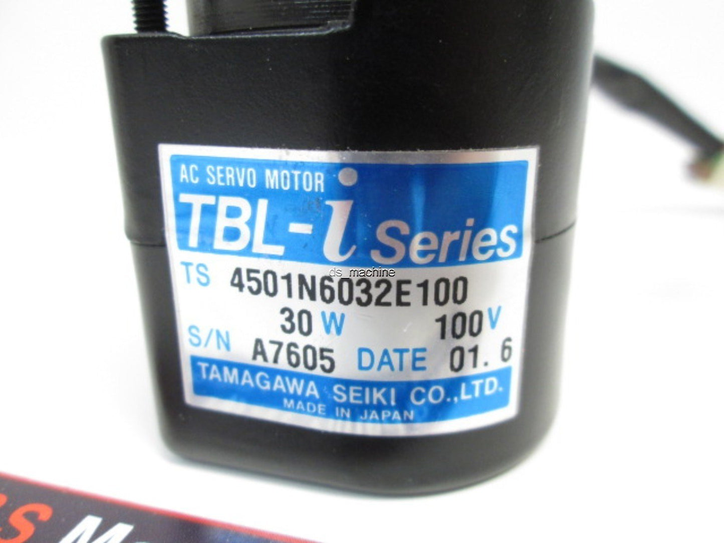 Used Tamagawa 4501N6032E100 AC Servo Motor, 100V, 30W, 3/16" Coupler