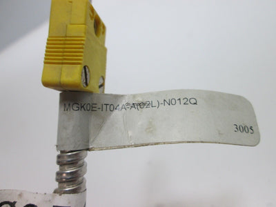 Used Pyro Matic MGK0E-IT04A-(A02L)-N012Q Type K Thermocouple, 15" Long