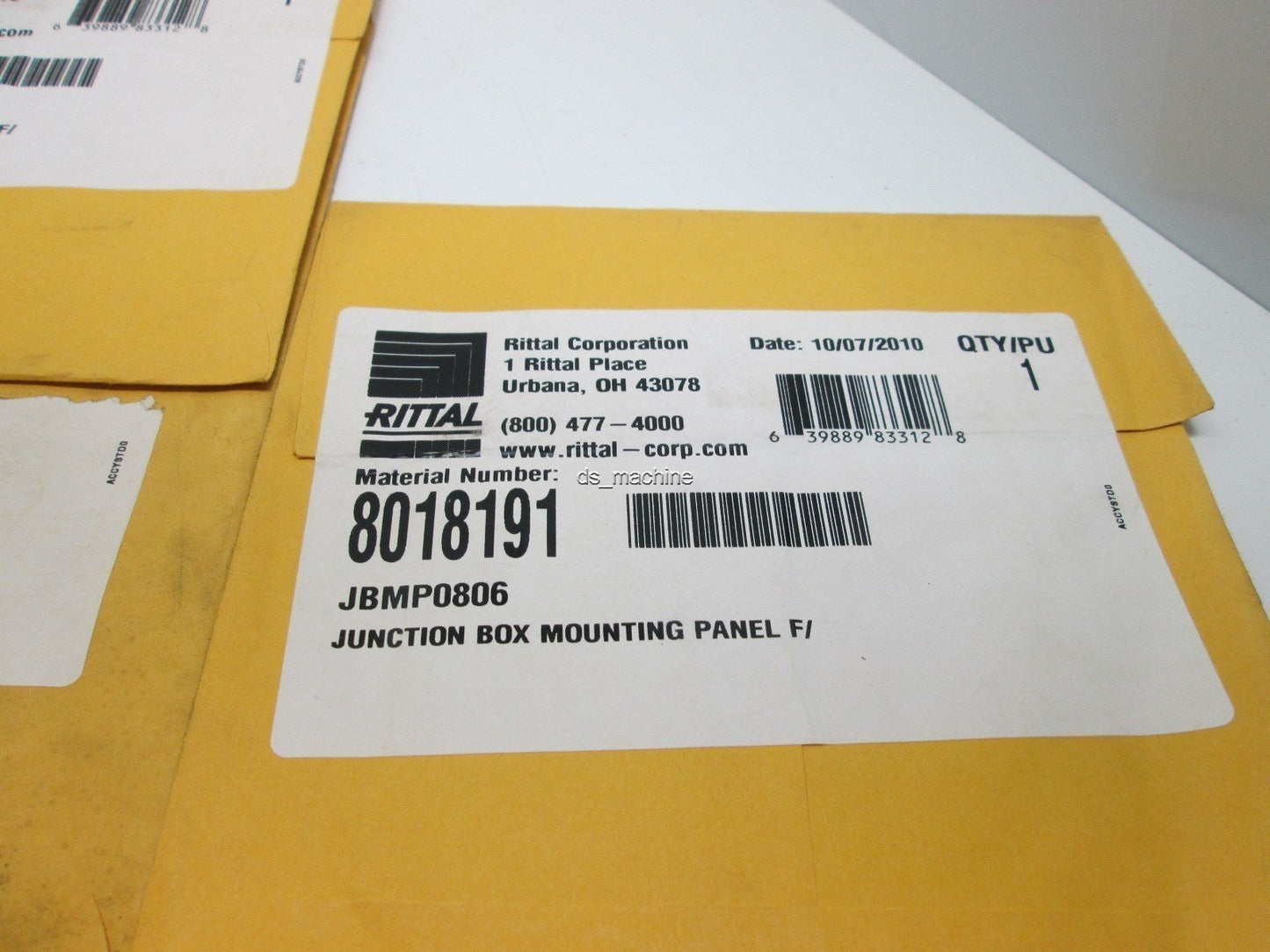 New Lot of 4 Rittal 8018191 Junction Box Mounting Panel 7.5in x 5.0in