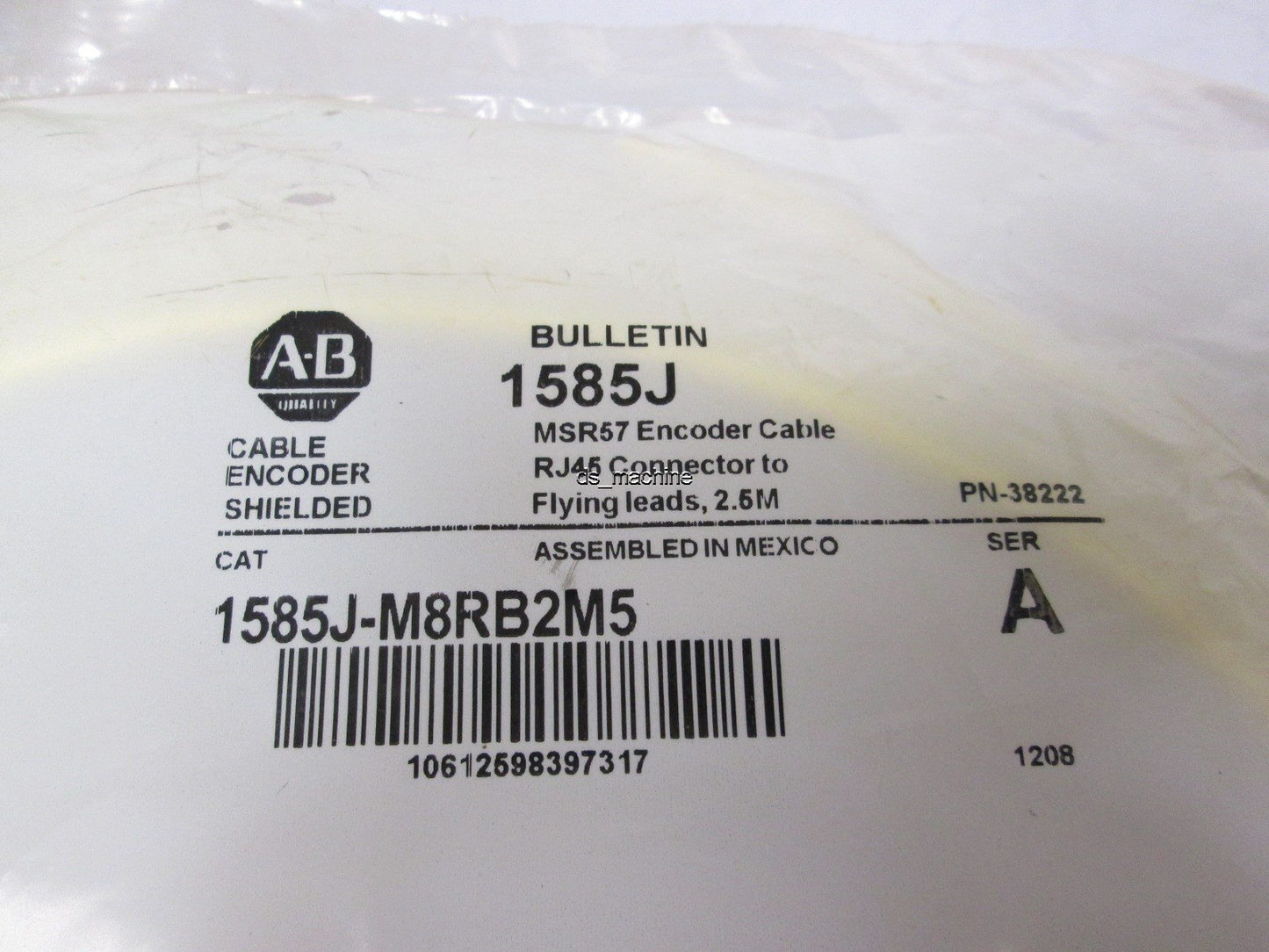 New Allen Bradley 158J-M8RB-2M5 Encoder Cable RJ-45 2.5m Length Shielded