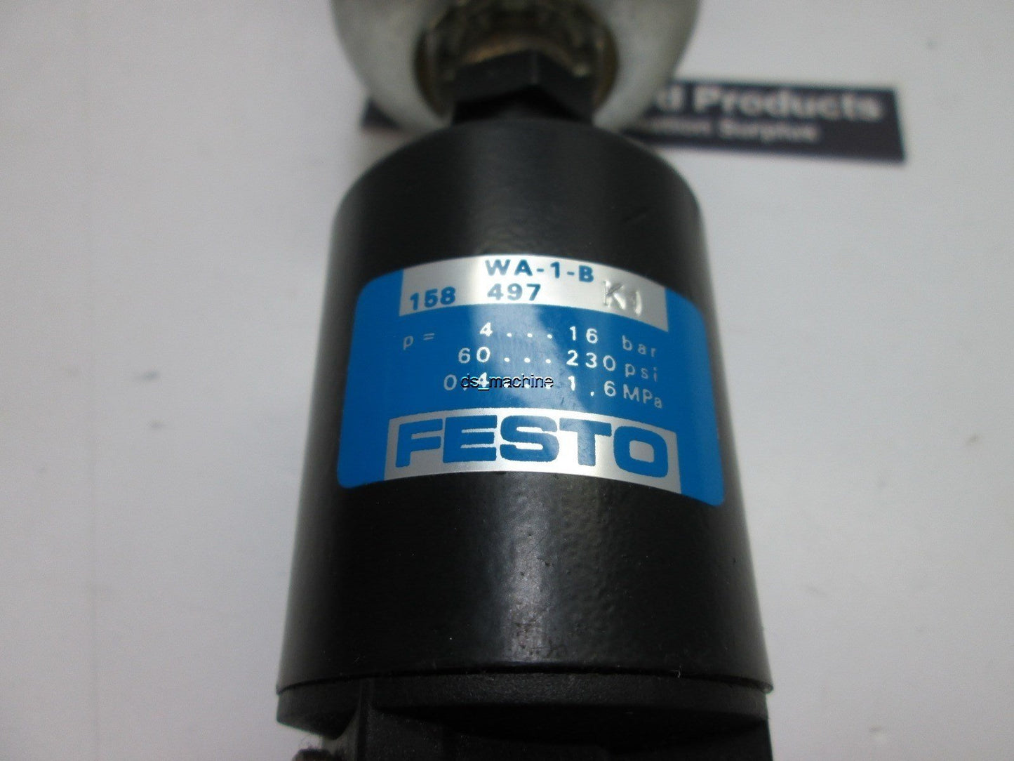 Used Festo FRS-1/4-S-B LF-1/4-S-B Filter Regulator w/Festo WA-1-B Condensate Drain
