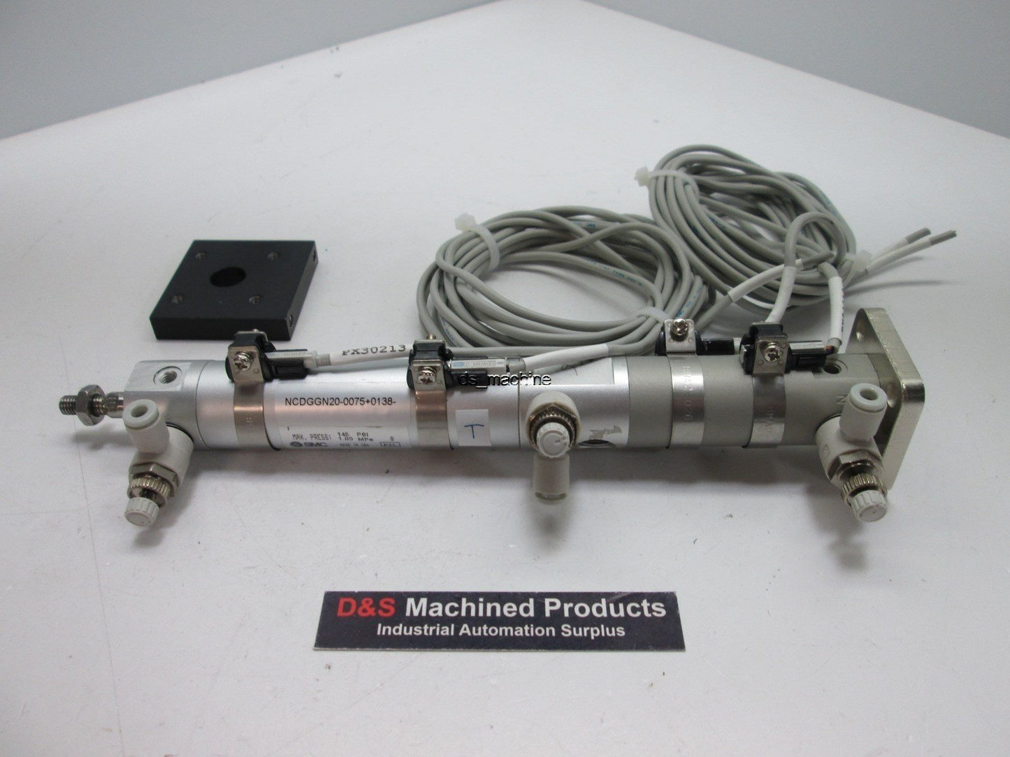 Used SMC NCDGGN20-0075+0138-M9NWM4-XC11 Air Cylinder w/x4 SMC D-M9NW Auto Switches
