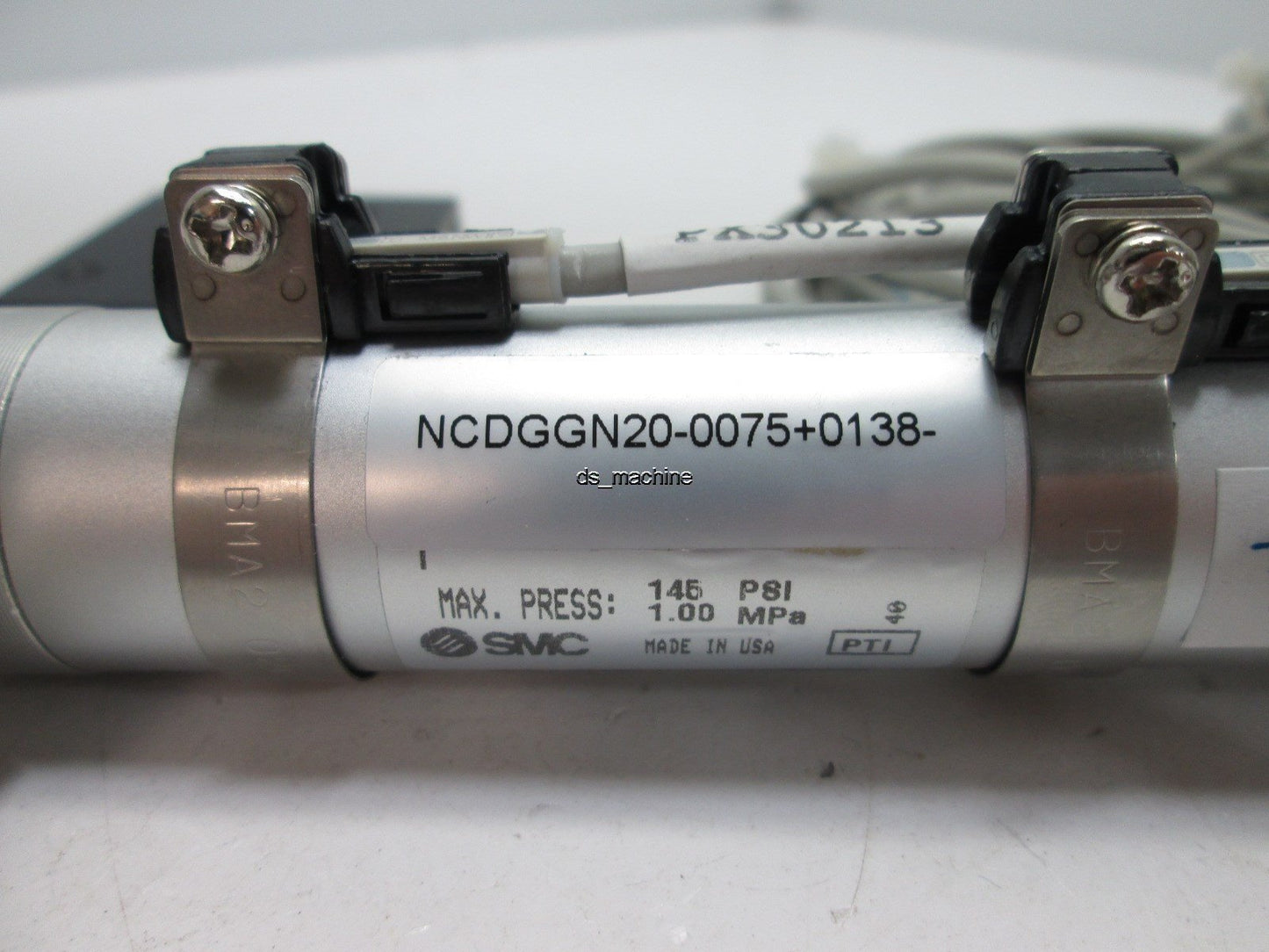 Used SMC NCDGGN20-0075+0138-M9NWM4-XC11 Air Cylinder w/x4 SMC D-M9NW Auto Switches
