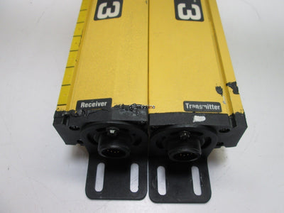 Used Honeywell 3LC12-3WS Detector 3 Light Curtain Transmitter/Receiver Set, 11.75"