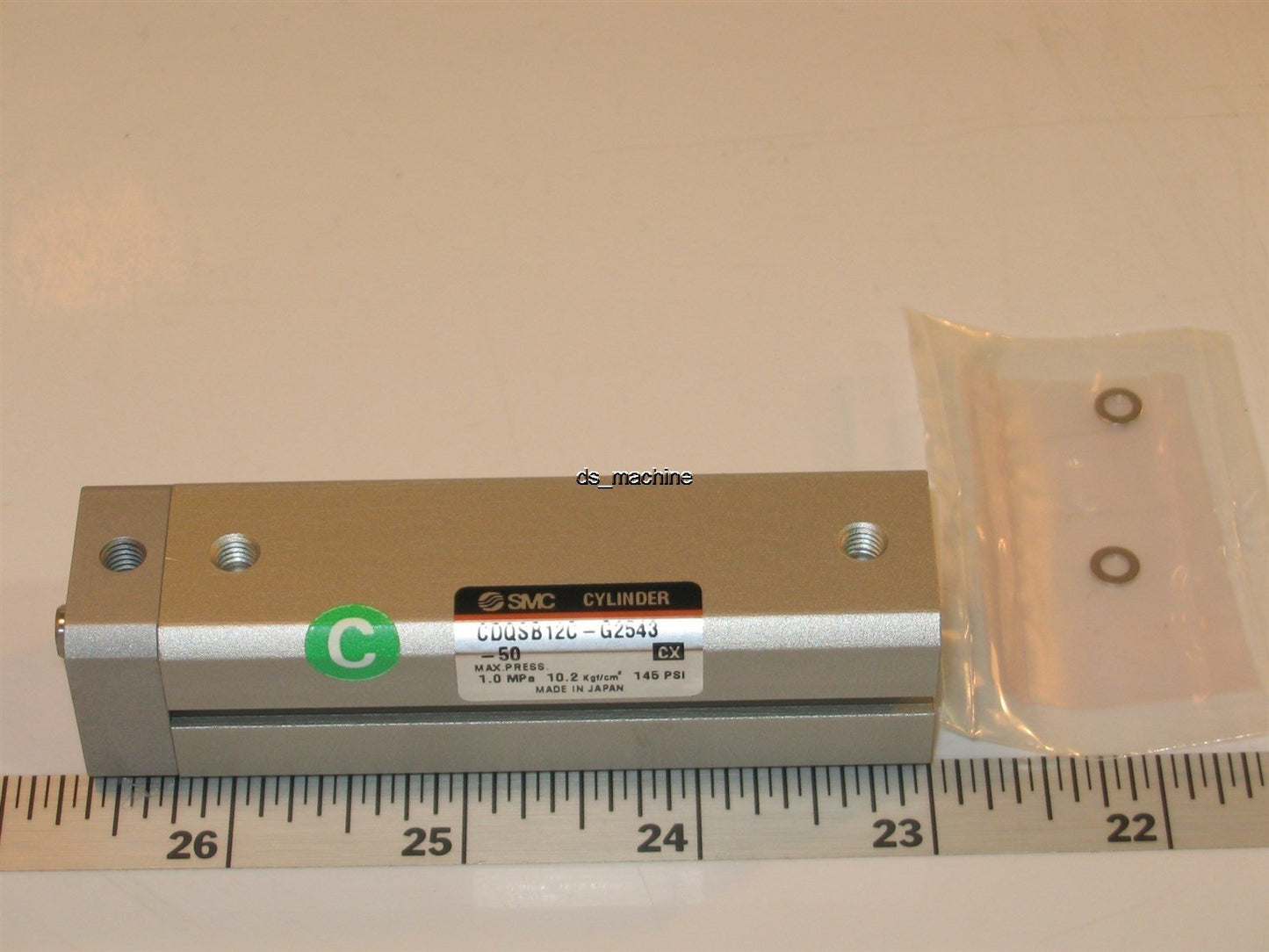 New SMC CDQSB12C-50 Pneumatic Compact Cylinder