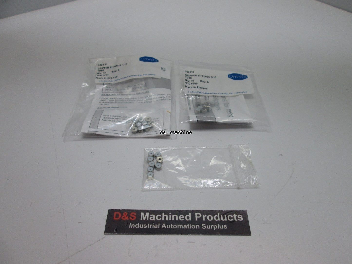 Used Lot of 28 Omnifit 002310 Rev-A 1/16" Tube Gripper Fittings