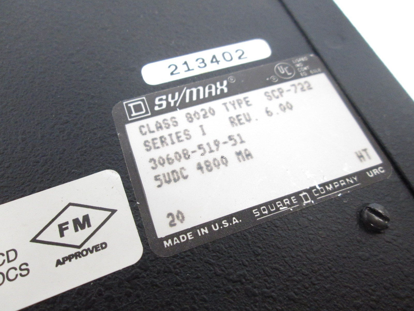Used Square D SCP-722 Series-I Rev6.00 Processor Module with Key 5VDC 4800mA