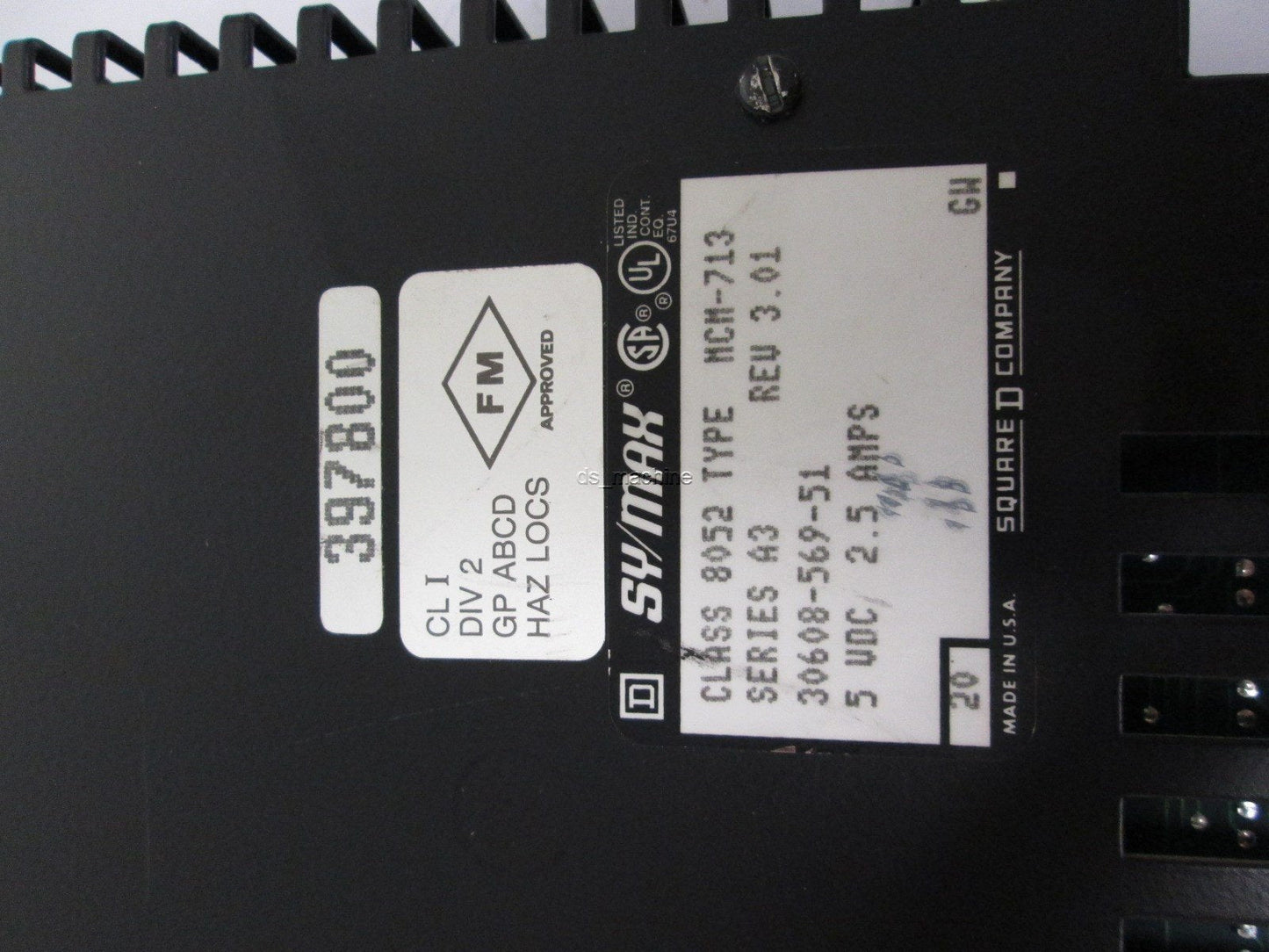 Used Square D 8052 MCM-713 Ser. A3 Rev 3.01 MicroCell Controller *Slight Damage*