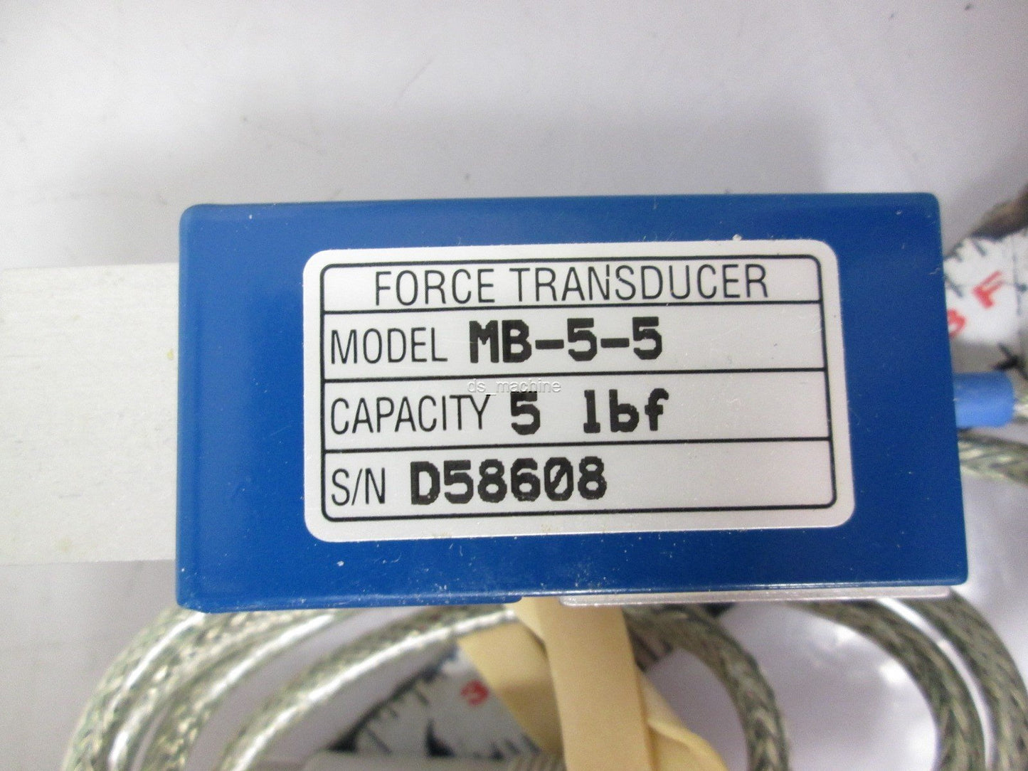 Used Instrumentors MB-5-5 Force Transducer 5 lbf Capacity 3mV/V Output 10VDC Exci