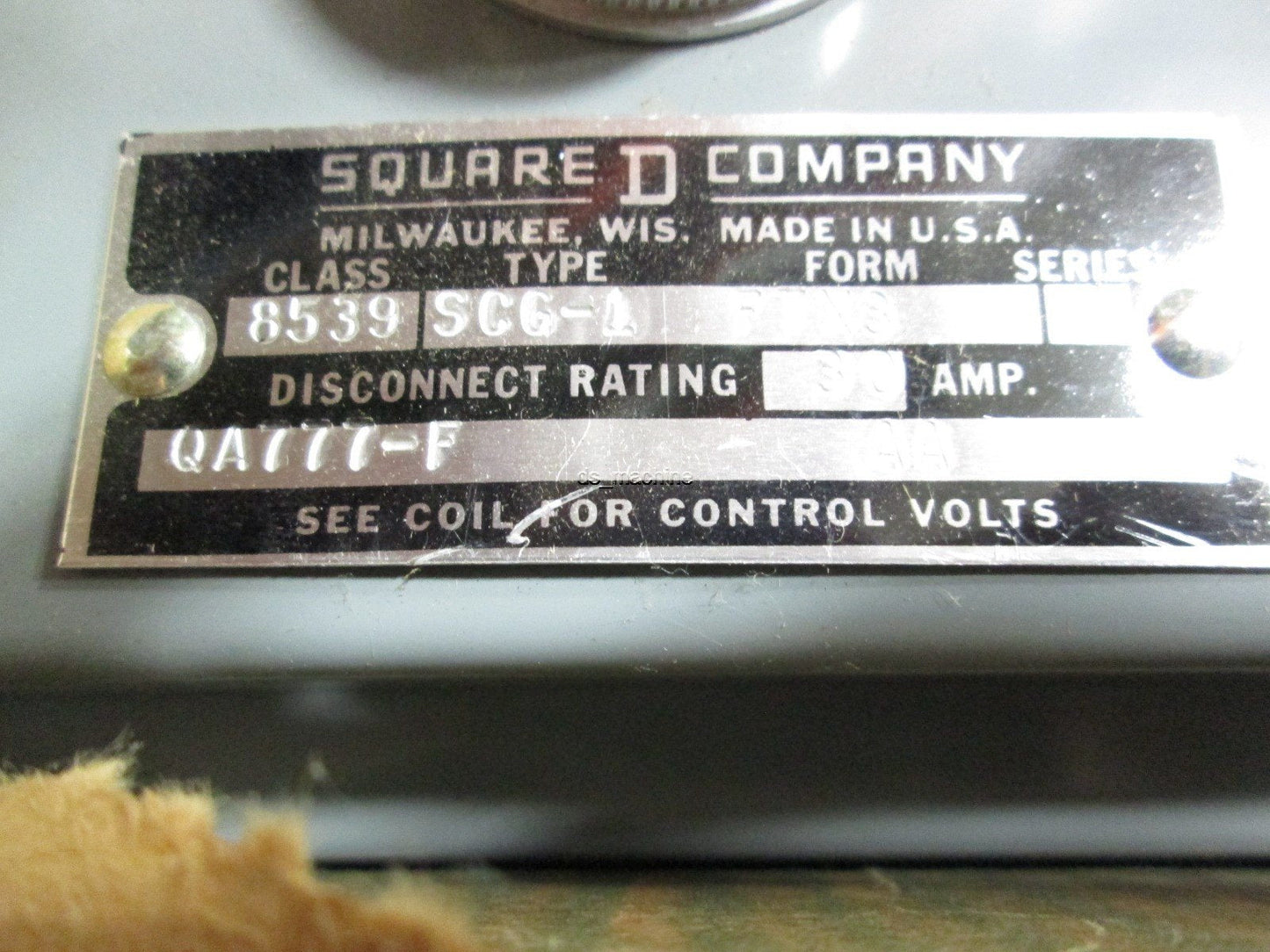 New Square D 8539 SCG1 Motor Control Cabinet 30A 3 Pole Breaker NEMA 1 Starter